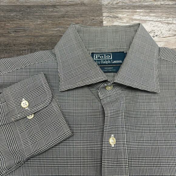 Vintage 90s Y2K Polo Ralph‎ Lauren Regent Mens 16 Custom Fit Button Down Shirt - Picture 1 of 9